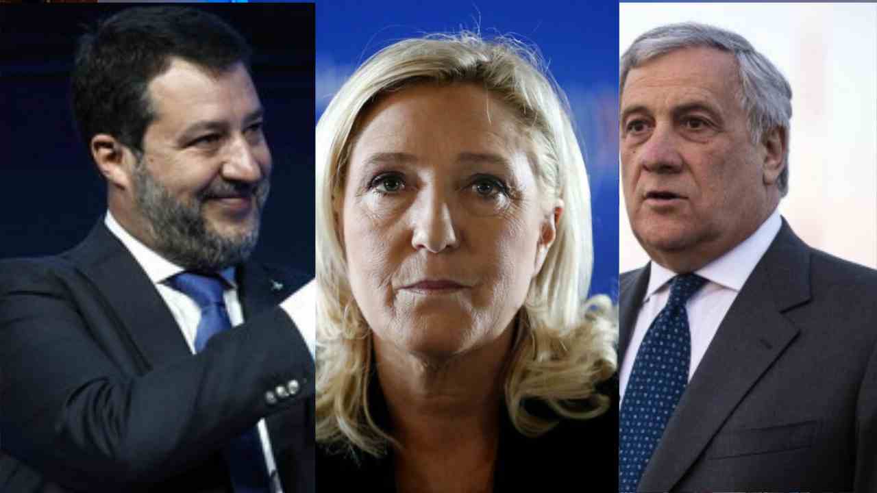 Salvni Le Pen Tajani