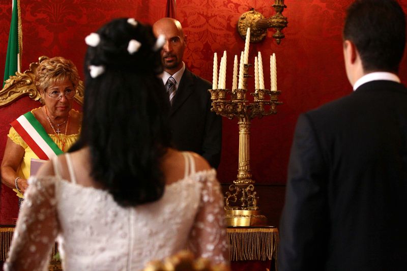 MATRIMONIO RITO CIVILE COMUNE UFFICIALE DI STATO UNIONE SPOSI SPOSA SPOSO ROMA (ITALPRESS) – Nel...