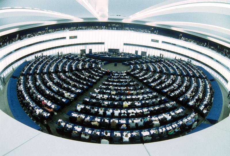 PARLAMENTO EUROPEO STRASBURGO EMICICLO AULA PARLAMENTARI STRASBURGO – La plenaria del Parlamento...