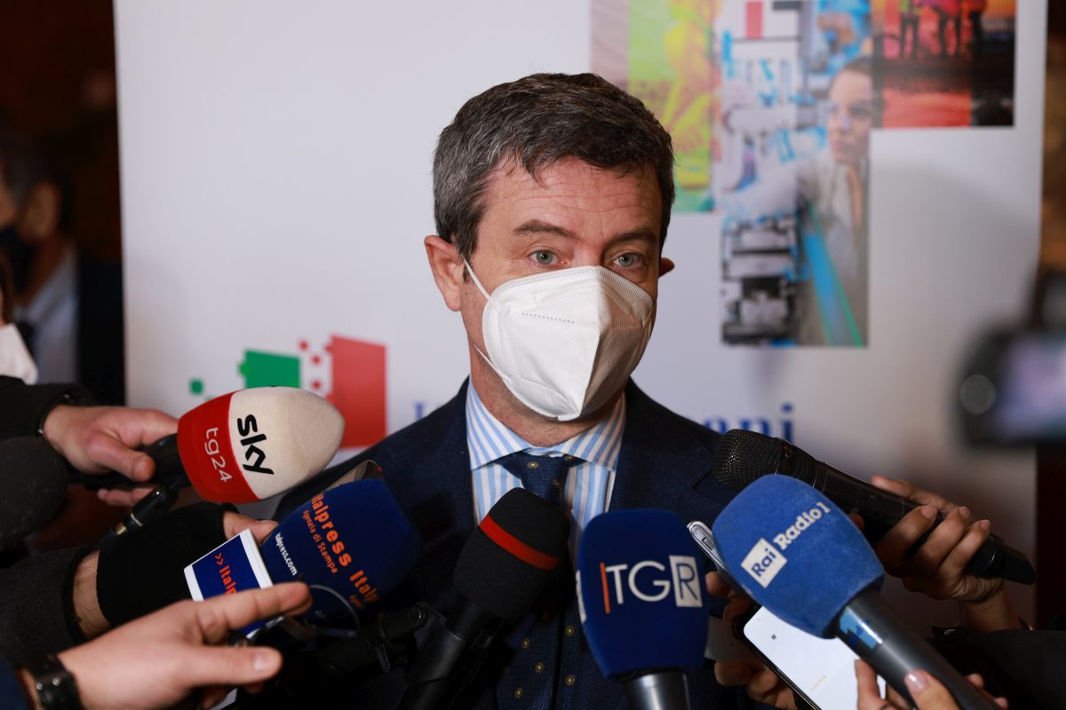 nella foto il ministro del lavoro Andrea Orlando (Palermo - 2022-02-04, Alberto Lo Bianco /...