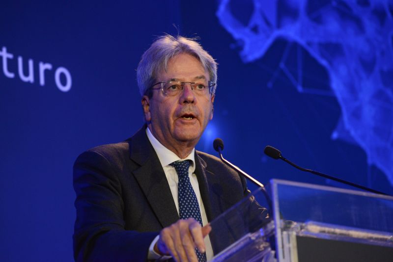Paolo Gentiloni during CRUI Conference (Conference of Rectors of Italian Universities) UNIVERSITA...