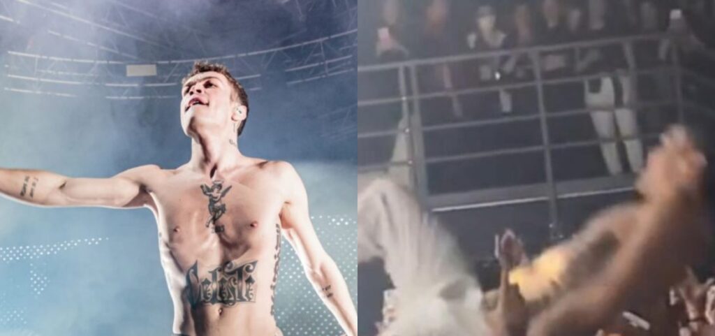 Blanco si getta sulla folla durante concerto ma nessuno lo prende – IL VIDEO