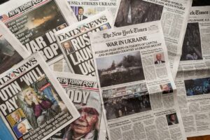 New York newspapers report on Ukraine invasion Several days covers of New York newspapers on Friday...