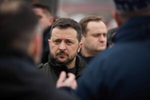 Odessa, Ucraina, Odessa - 6 marzo 2024 Guerra Russia - Ucraina Il presidente dell'Ucraina Volodymyr...