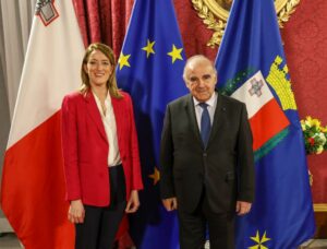La Presidente del Parlamento europeo, Roberta Metsola, ha effettuato una visita di cortesia al...