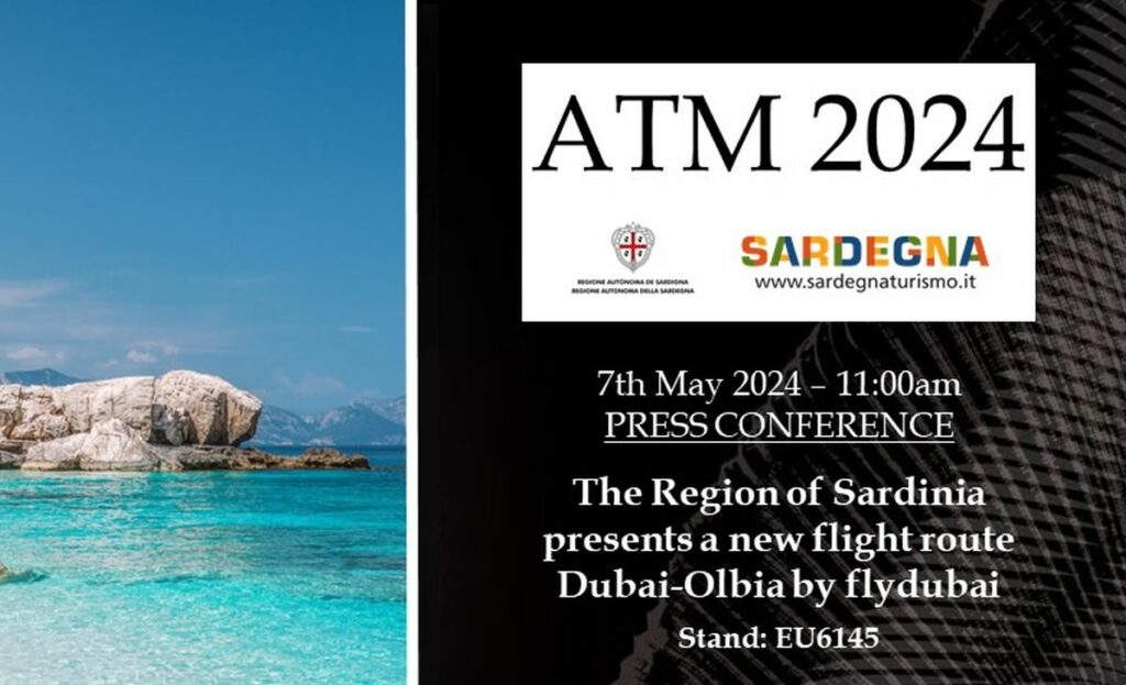 La Regione Sardegna parteciperà all'Arabian Travel Market dal 6 al 9 maggio 2024 presso il Dubai...