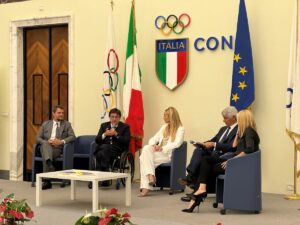 Silvia Salis, ex martellista e attuale vice presidente vicario del Coni, è intervenuta al Salone...