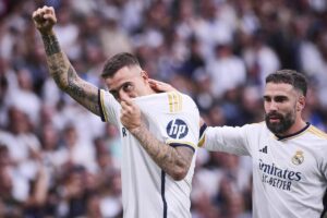 Nel match di calcio di La Liga tra Real Madrid e Cadiz allo stadio Santiago Bernabeu di Madrid, il 4...