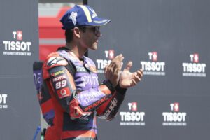 Jorge Martin della Spagna #89 e Prima Pramac Racing (Ducati) festeggia la vittoria della MotoGP...
