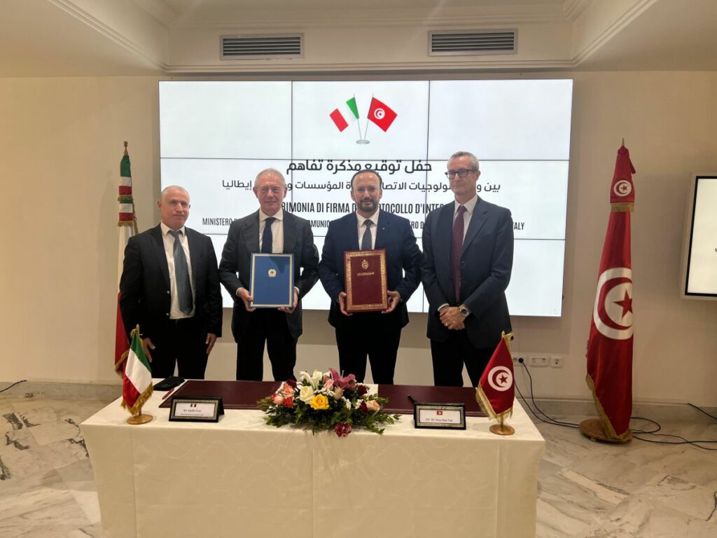 Protocollo Italia-Tunisia per lo sviluppo digitale firmato da Piano Mattei e Urso