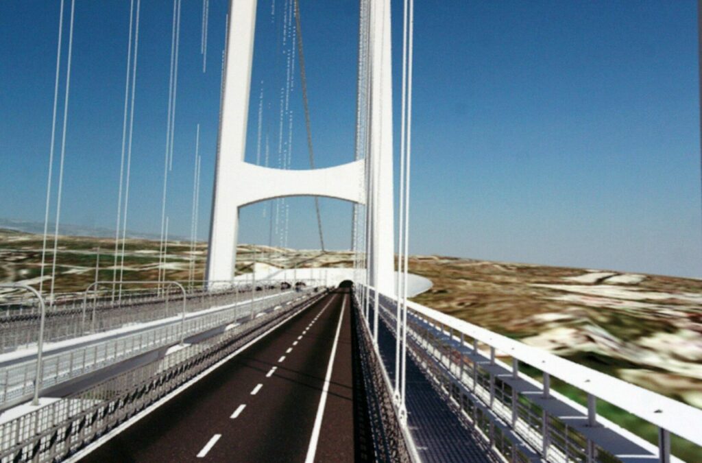 Il ponte sullo Stretto di Messina riduce i tempi di attraversamento.