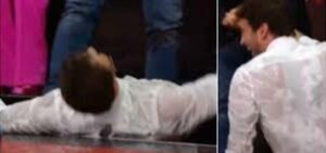 Stefano De Martino, caduta imbarazzante a Stasera tutto è possibile (VIDEO)/ Scivola e si riversa a terra sputando