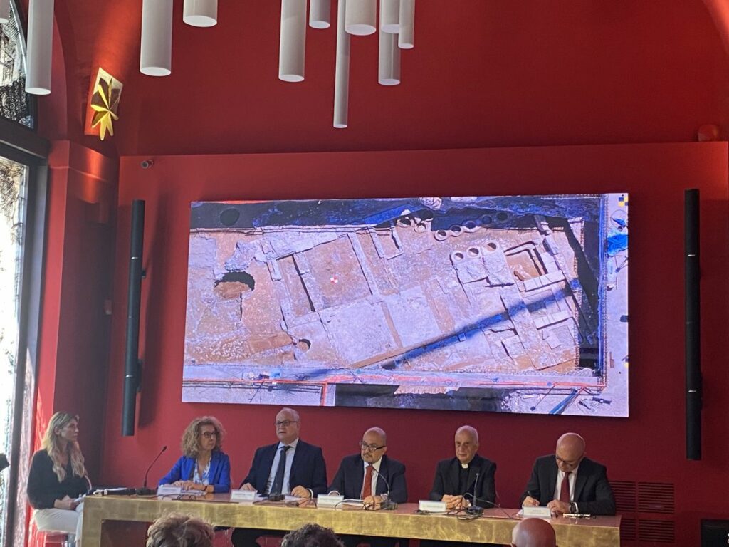 Una fullonica romana scoperta nel cantiere di Piazza Pia a Roma