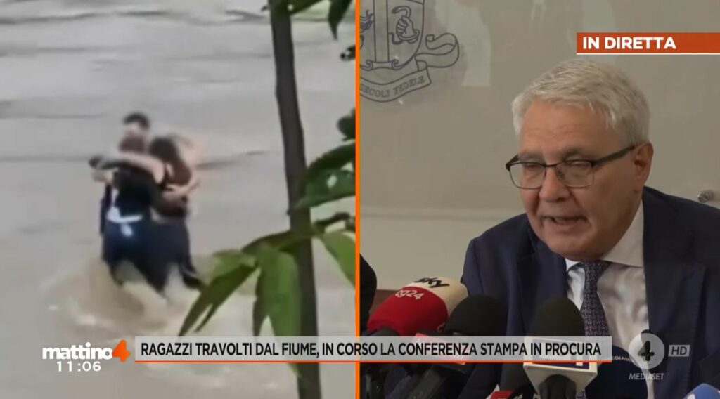 Il programma Mattino 4 di Rete 4 ha trasmesso in diretta uno spezzone della conferenza stampa del...