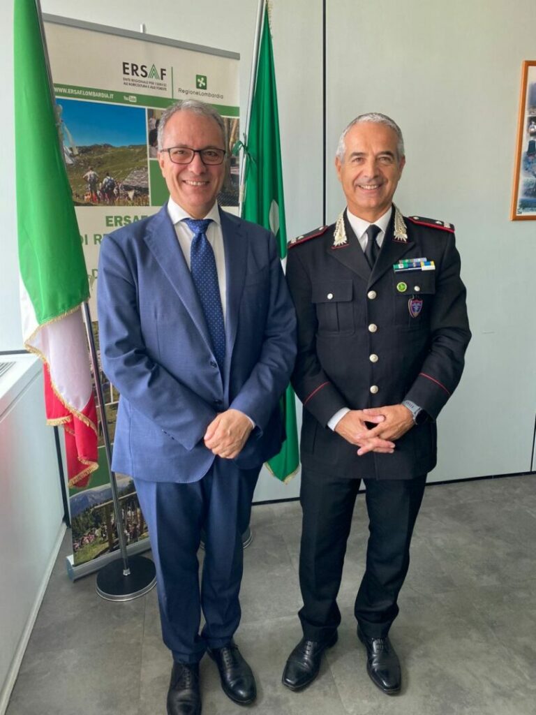Incontro tra vertici dei Carabinieri Ambientali e il direttore dell’ERSAF in Lombardia
