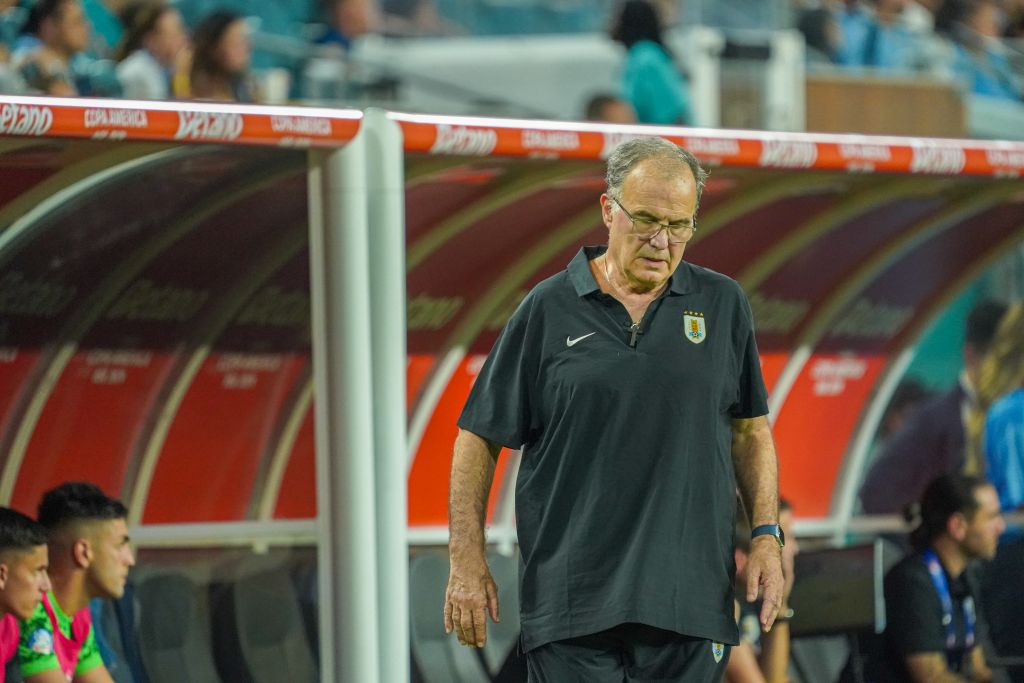 Marcelo Bielsa, allenatore della nazionale uruguaiana, si trova a Miami Gardens, in Florida, USA, il...