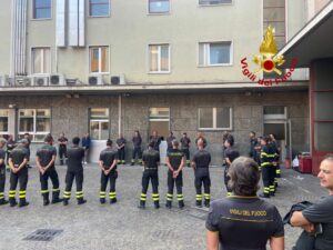 I Vigili del Fuoco di Milano commemorano i colleghi defunti a Nova Siri