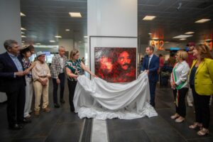 Opera “Dei di Lava” svelata all’aeroporto di Palermo in Via D’Amelio