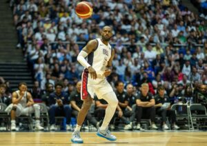 LeBron James (USA, 06), GBR, USA vs. Germany, Basketball, Test match, Olympic preparation, 2024 2025...