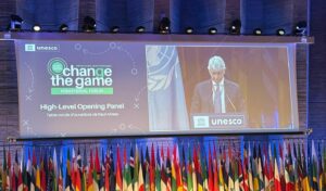 Parigi (Francia) - Il ministro per lo sport e i giovani, Andrea Abodi, ha partecipato al forum...