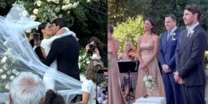 Il lunghissimo velo e l’emozione di Belen: il matrimonio di Cecilia Rodriguez e Ignazio Moser