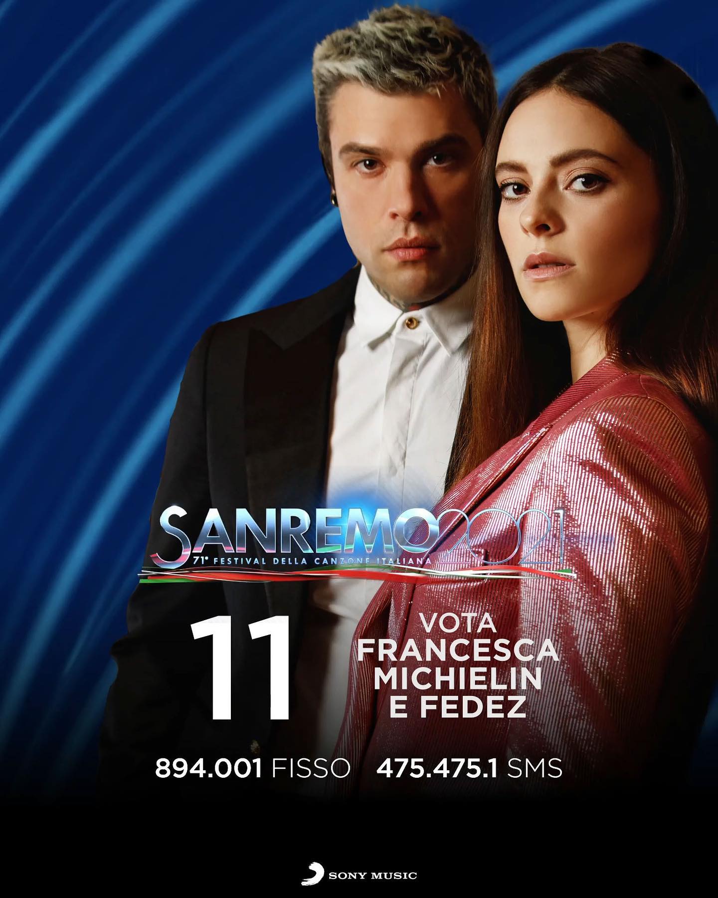 Fedez Votateci in tanti amici!
CODICE 11
Comunque vada, Franci ti voglio un mondo di ...