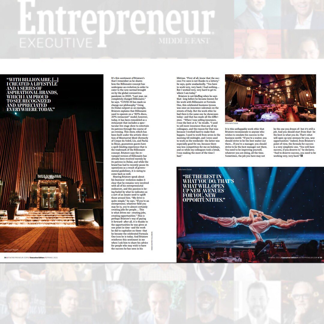 Flavio Briatore Il nostro successo oggi raccontato in copertina e nell’intervista su , prestigi...