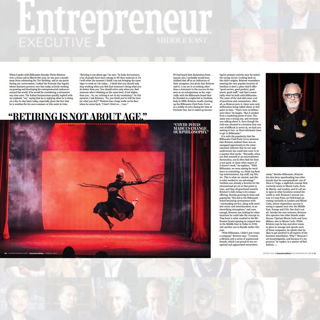 Flavio Briatore Il nostro successo oggi raccontato in copertina e nell’intervista su , prestigi...