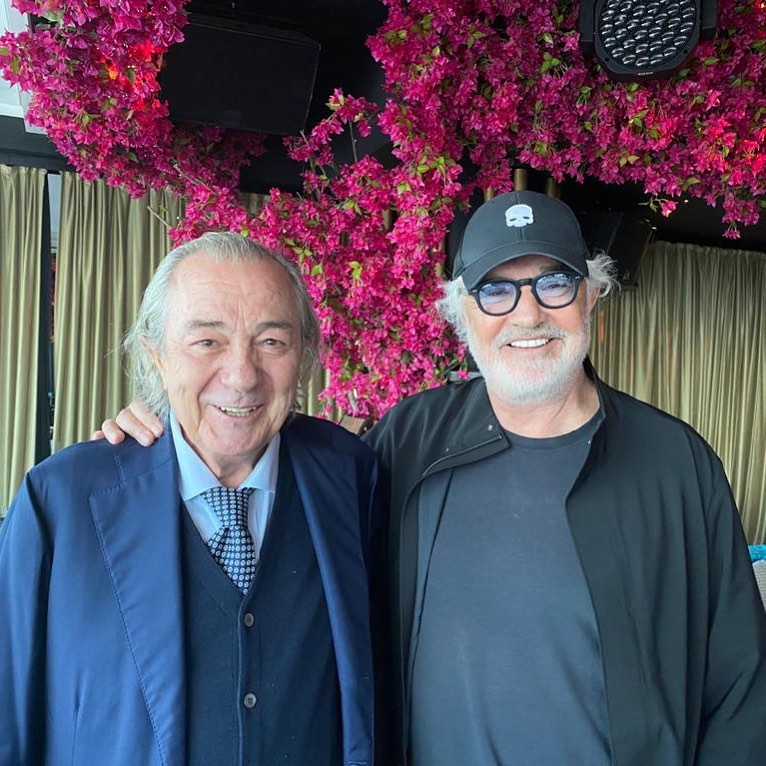 Flavio Briatore Con l’attore Remo Girone...