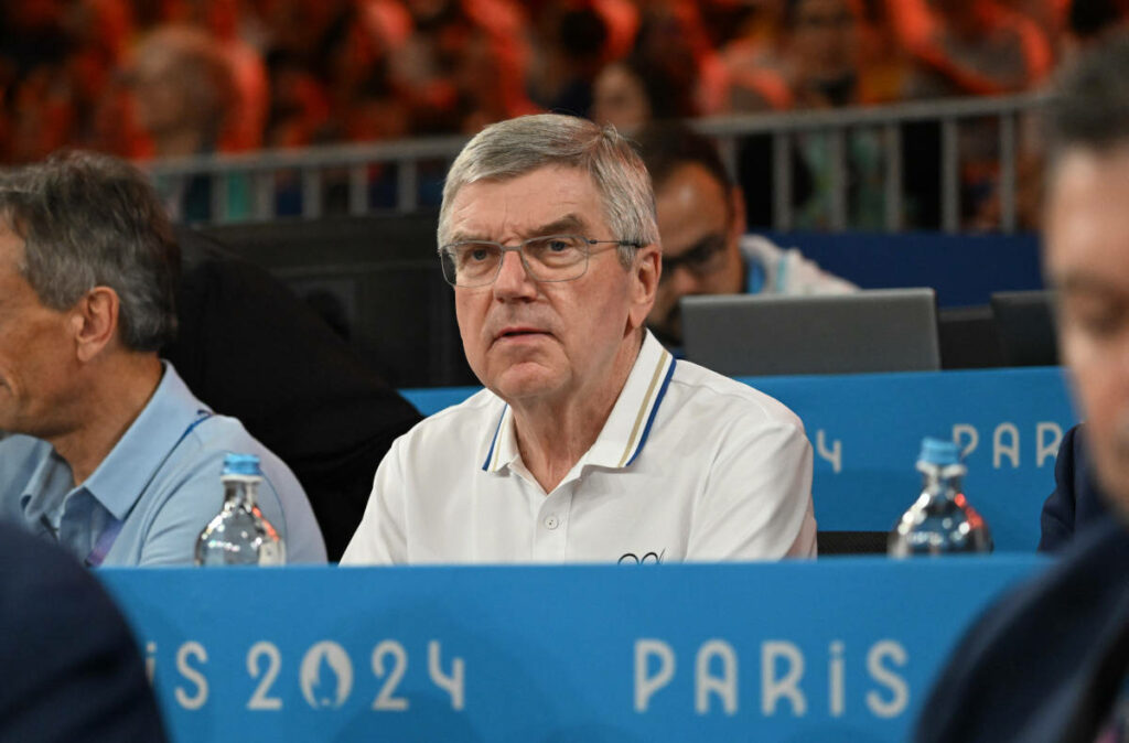 Il Presidente del Comitato Olimpico Internazionale (CIO), Thomas Bach, ha assistito al match di judo...