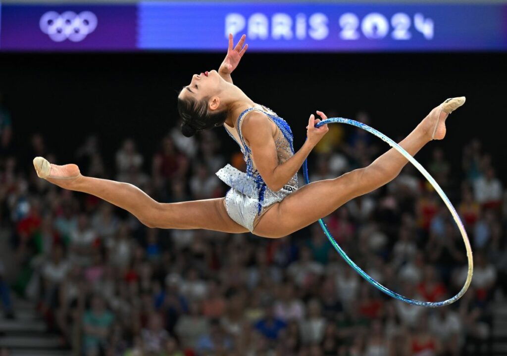 Il 8 agosto 2024 a Parigi, Sofia Raffaeli dell'Italia ha partecipato alla qualificazione individuale...