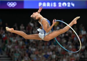 Il 8 agosto 2024 a Parigi, Sofia Raffaeli dell'Italia ha partecipato alla qualificazione individuale...