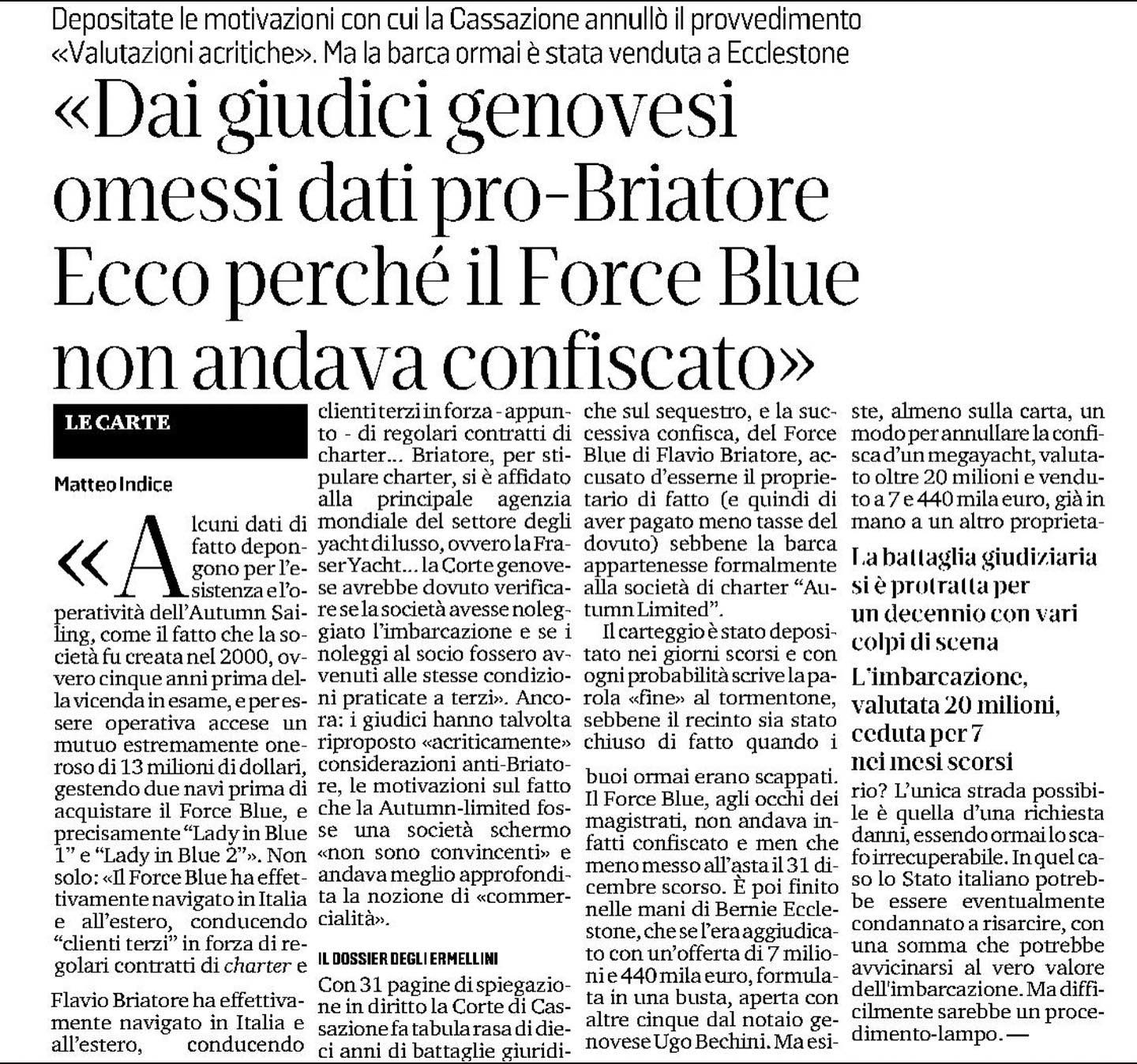 Flavio Briatore Anche parla di noi....