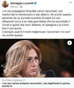 Selvaggia Lucarelli, Per leggere il mio articolo per  LINK in bio o nelle storie…. su Instagram per i suoi fan