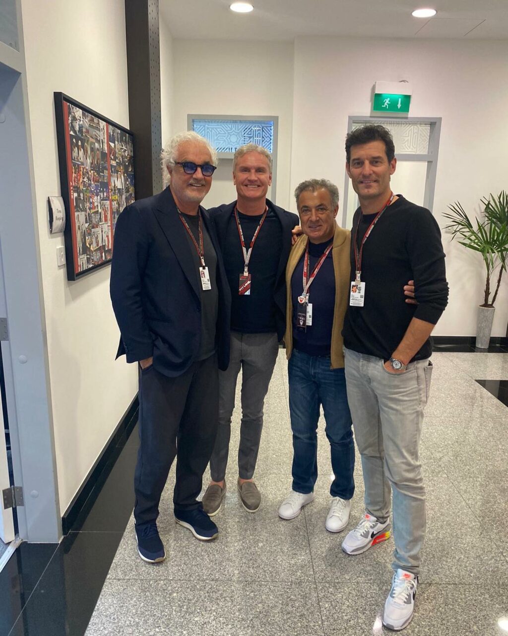 Flavio Briatore, With former F1 drivers Coulthard, Alesi and Webber… su Instagram incanta i suoi fan