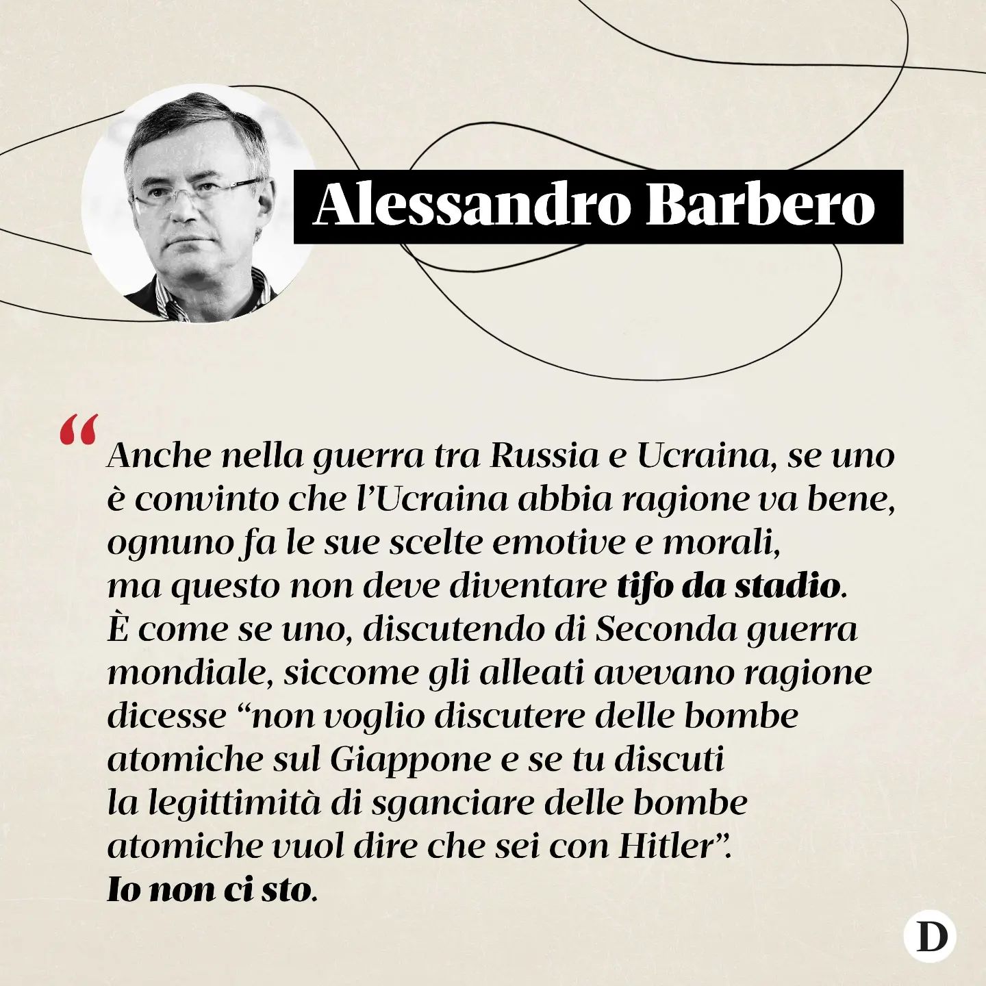 Selvaggia Lucarelli «Dall’inizio della guerra in – scrive - lo storico ha sempre rifiutato richie...