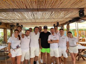 Flavio Briatore, Con lo staff di… su Instagram per i suoi fan