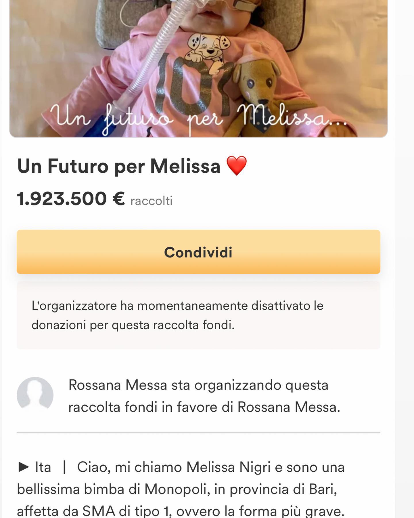 Selvaggia Lucarelli Sto indagando sulle raccolte fondi da due anni, ho scritto in passato per esempi...