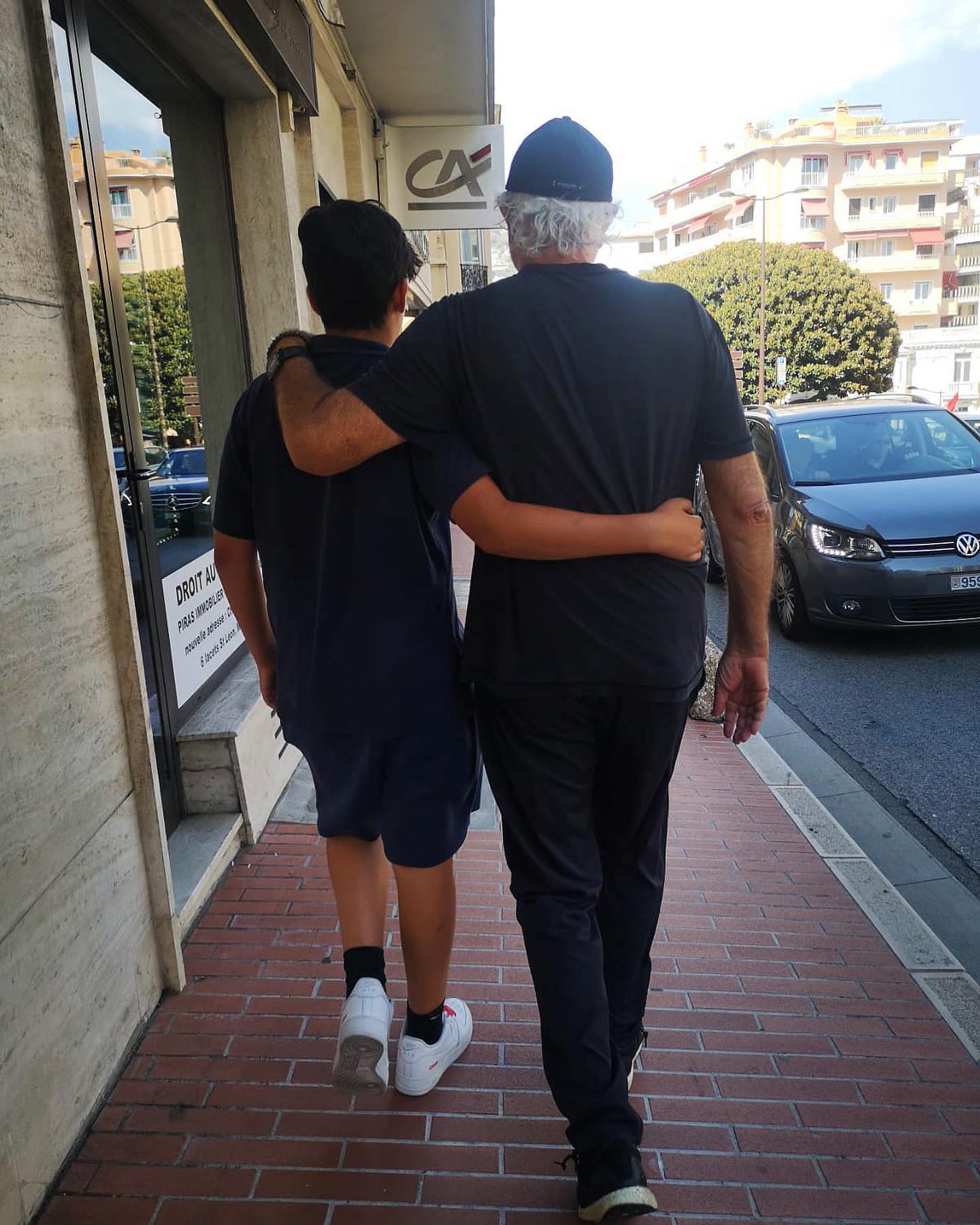 Flavio Briatore Passeggiata con  a Monaco.
Walk with  in Monaco....