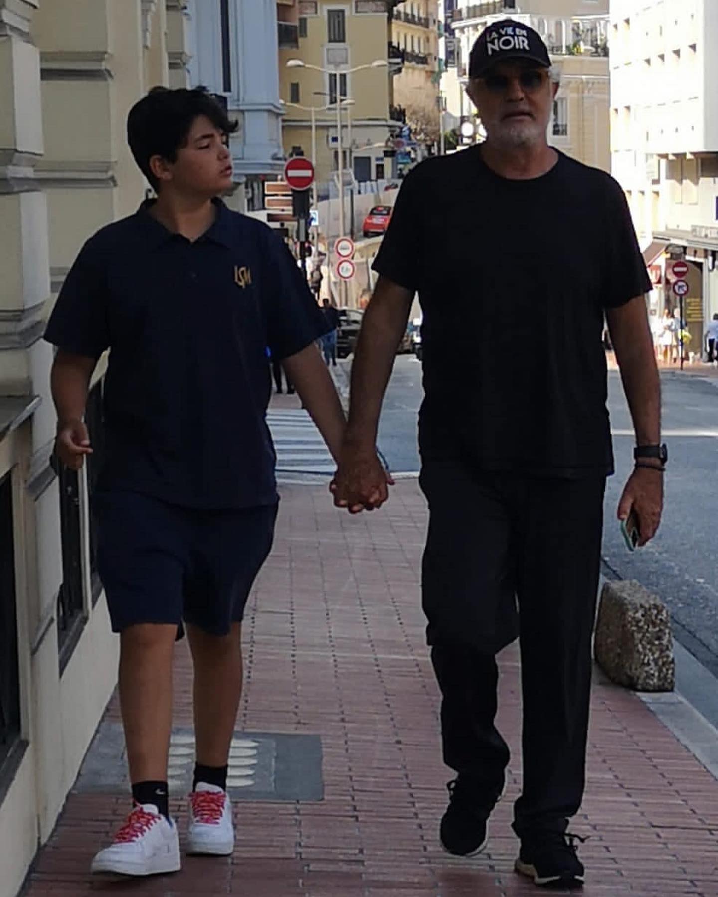 Flavio Briatore Passeggiata con  a Monaco.
Walk with  in Monaco....