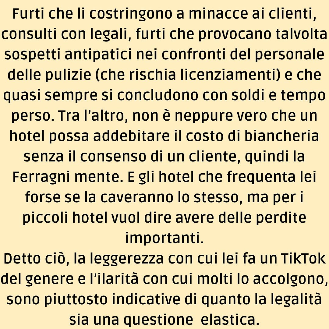 Selvaggia Lucarelli Una storia di accappatoi, furti glamour, Chiara Ferragni. Perché la legalità, in...