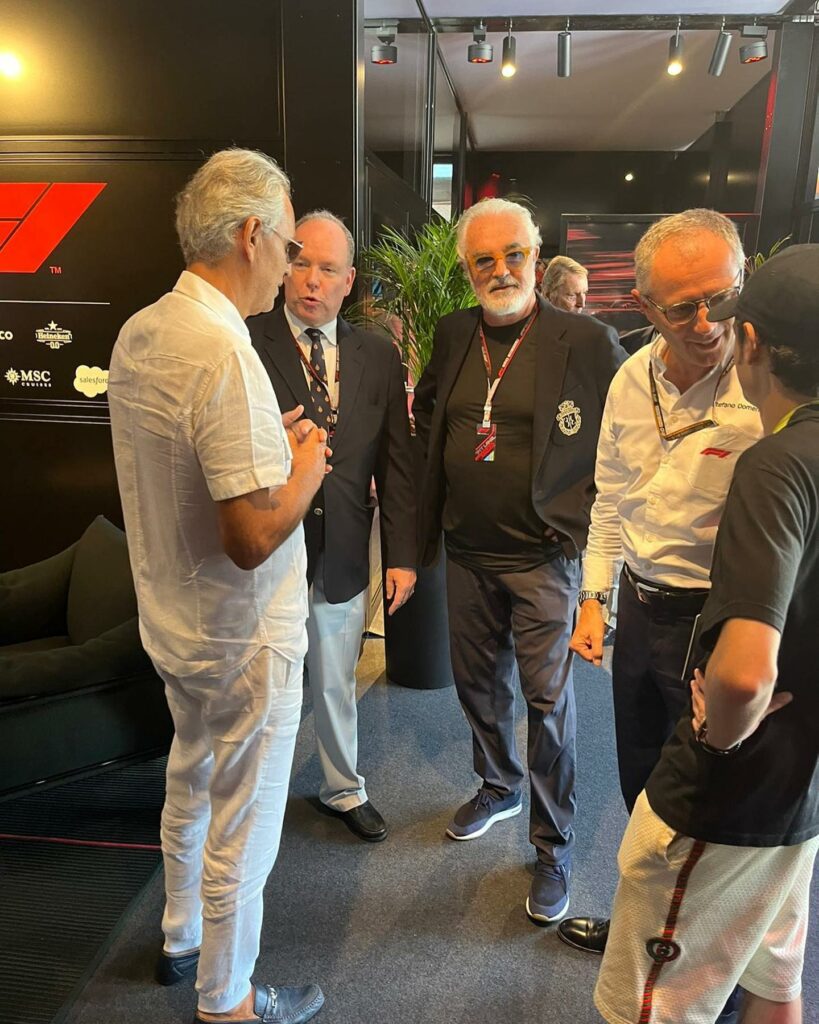 Flavio Briatore, With  ,  and H.S.H. Prince Albert II at the  of Monza… su Instagram per i suoi fan