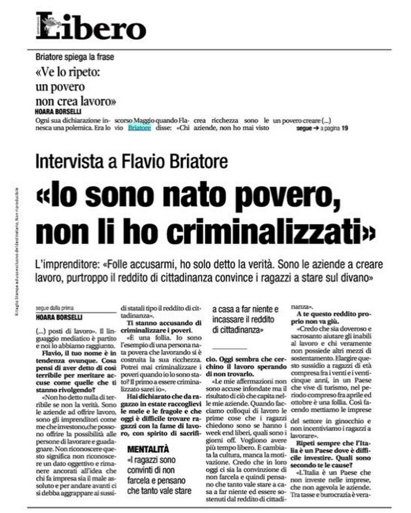 Flavio Briatore, La mia intervista per… su Instagram per i suoi fan