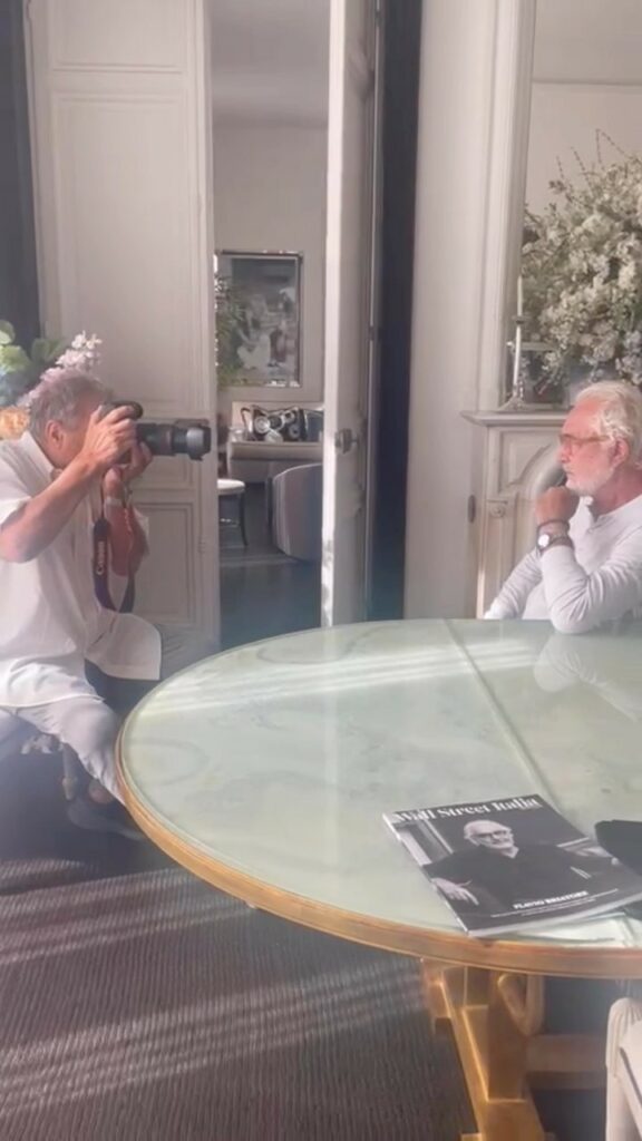 Flavio Briatore, Photo session with my friend Oliviero Toscani… su Instagram per i suoi fan