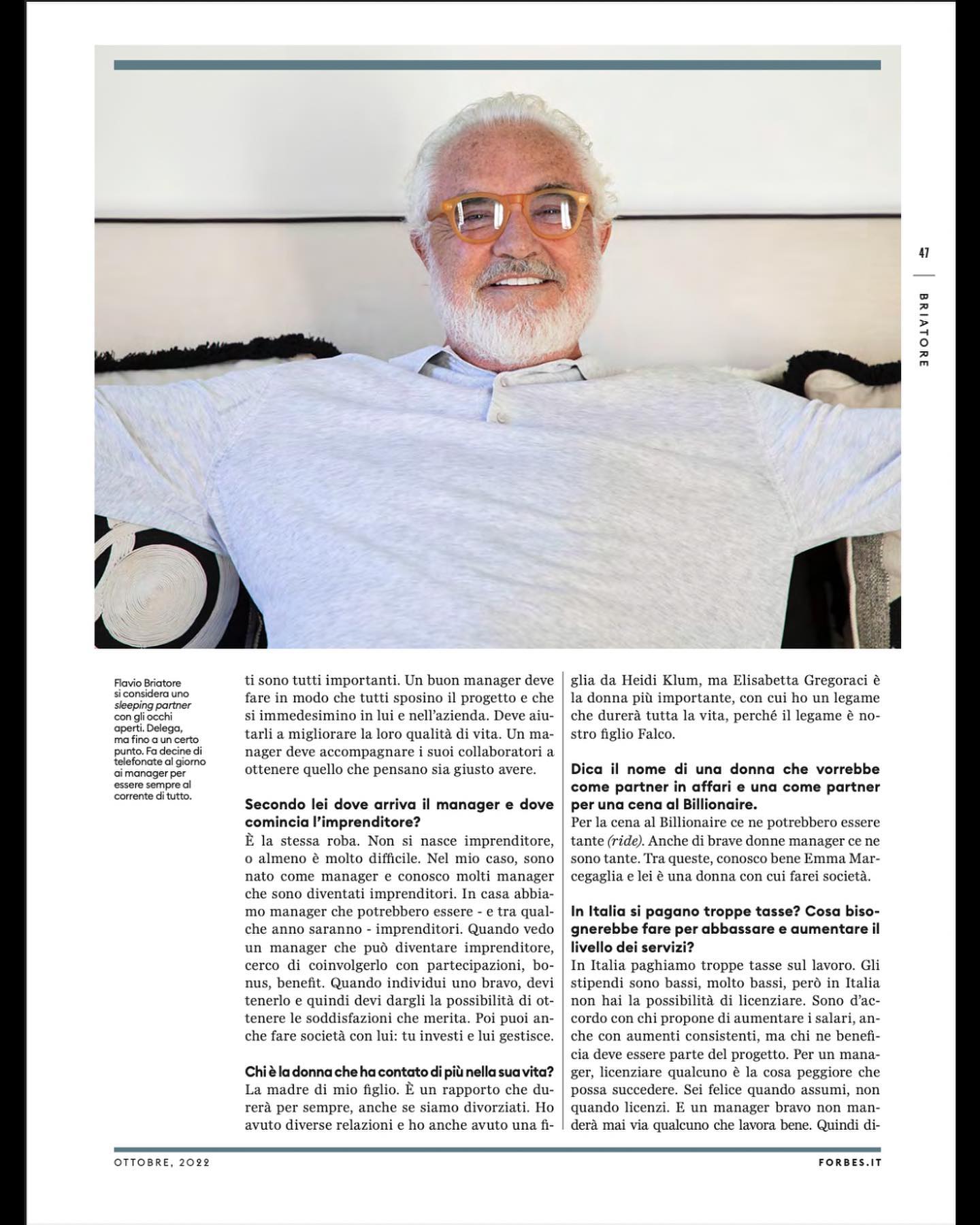 Flavio Briatore Cover story di
Foto di...