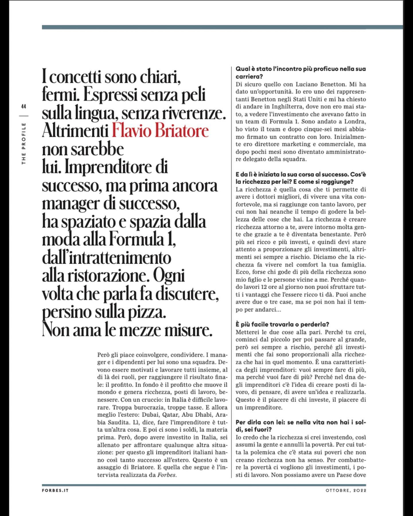 Flavio Briatore Cover story di
Foto di...