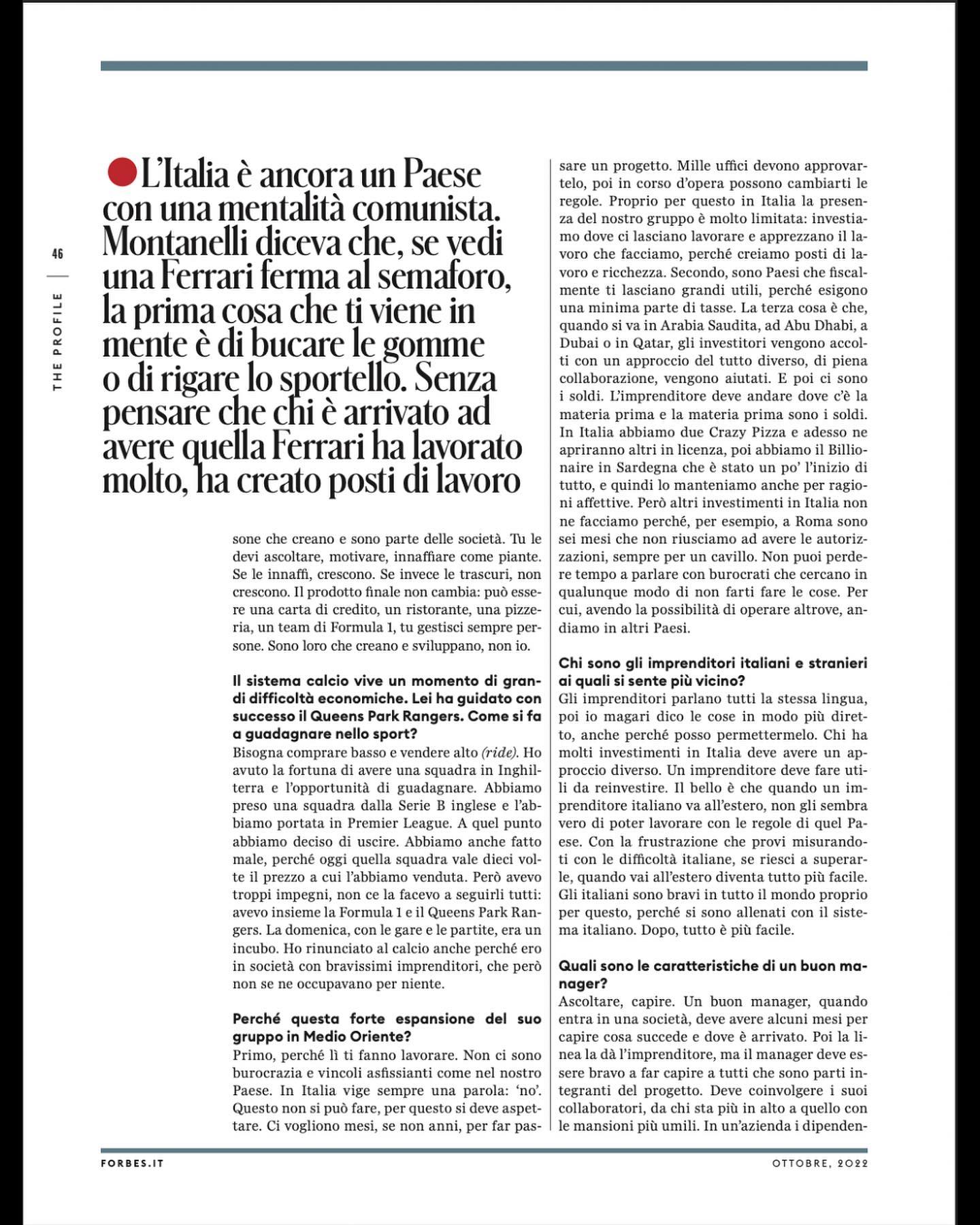 Flavio Briatore Cover story di
Foto di...