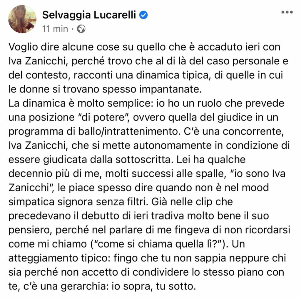 Selvaggia Lucarelli, Quando Iva Zanicchi e il suo ballerino spiegano bene cosa siano sessismo e mansp… su Instagram incanta i suoi fan