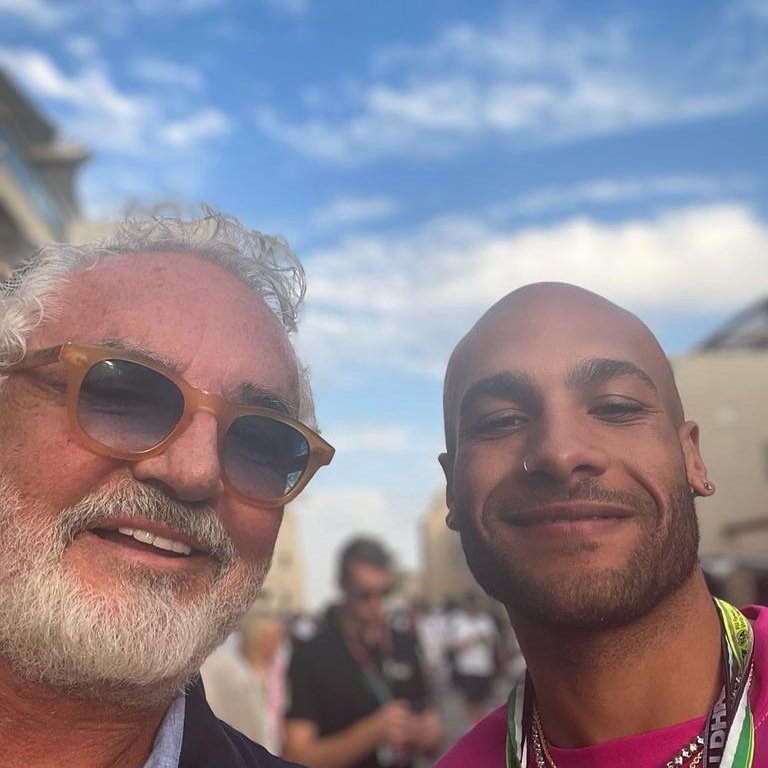 Flavio Briatore With at the Abu Dhabi Grand Prix...
