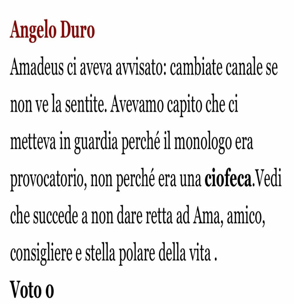 Selvaggia Lucarelli, Potete leggere tutte le mie pagelle sanremesi tramite link nelle storie o in bio… su Instagram per i suoi fan